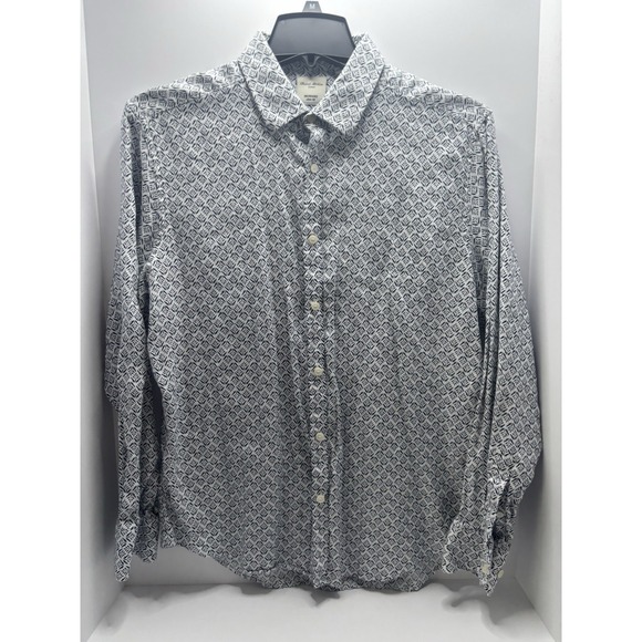 Murano Other - Murano Baird McNutt Linen Shirt Men's L White & Navy Lightweight Pockets‎